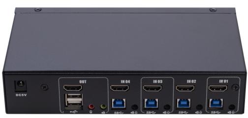 AS-41HUS (HDMI KVM Switch,4ports,Single-View）
