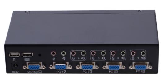 AS-41UA (Metal-Housing Desktop VGA/USB KVM Switch, 4ports)