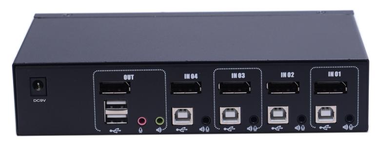 AS-41DPA (4 ports Display Port KVM switch, Single-monitor)