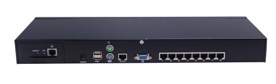 KS-3108 (CAT5 Rack-Mountable KVM Switch, 8ports; One local user + One remote user )