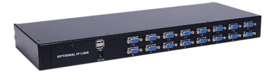 AS-7116ULS (Single Rail, VGA Series 17” LCD KVM Switch 16 Ports)