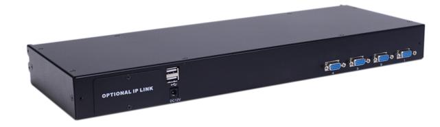 AS-7104ULS (Single Rail, VGA Series 17” LCD KVM Switch 4 Ports)