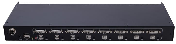 AS-7108DLD (Dual-Rail, 17” DVI LCD KVM Switch in 8 Ports)
